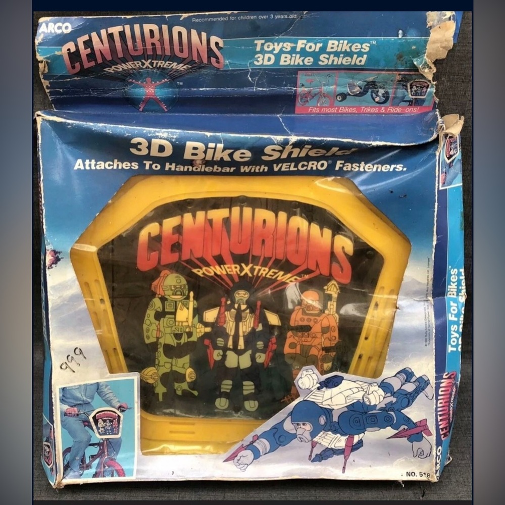 VERY RARE - BRAND NEW 1986 centurions 3D bike shield toys for bikes